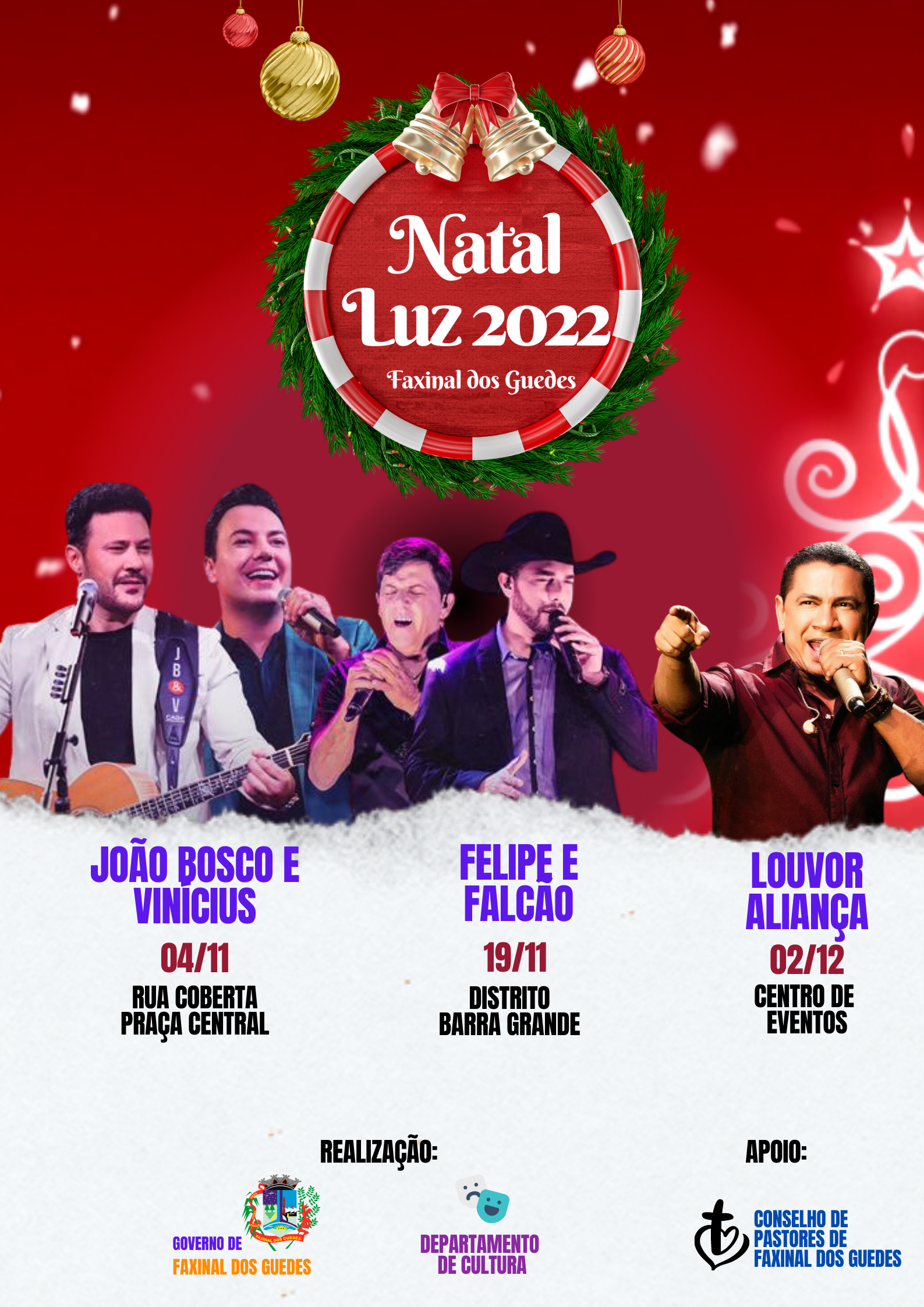 Abertura do Projeto Natal Luz 2022 teve programação especial